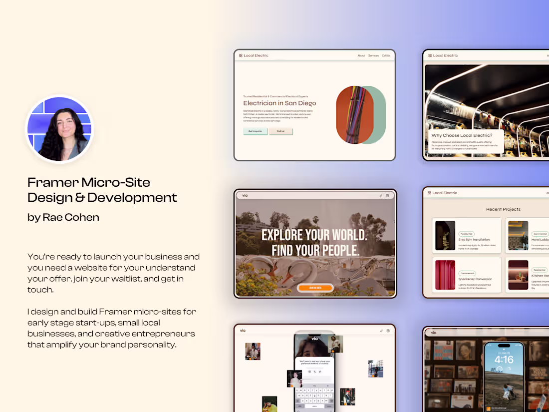 Cover image for Framer Micro-Site Design & Development