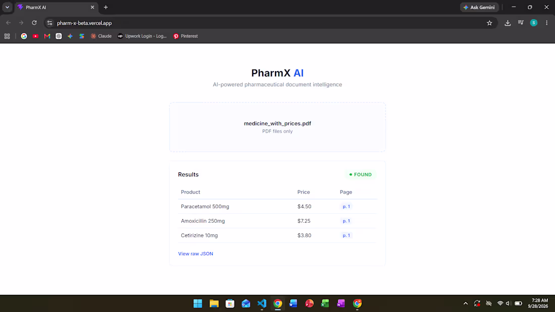Cover image for AI PDF Data Extraction System for Medicine Products