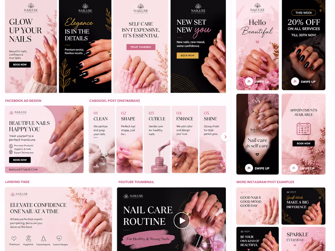 Cover image for Luxury Nail Salon Social Media
