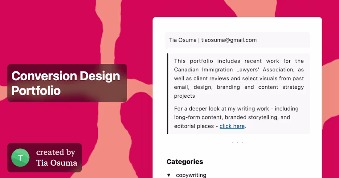 Cover image for Conversion Design Portfolio