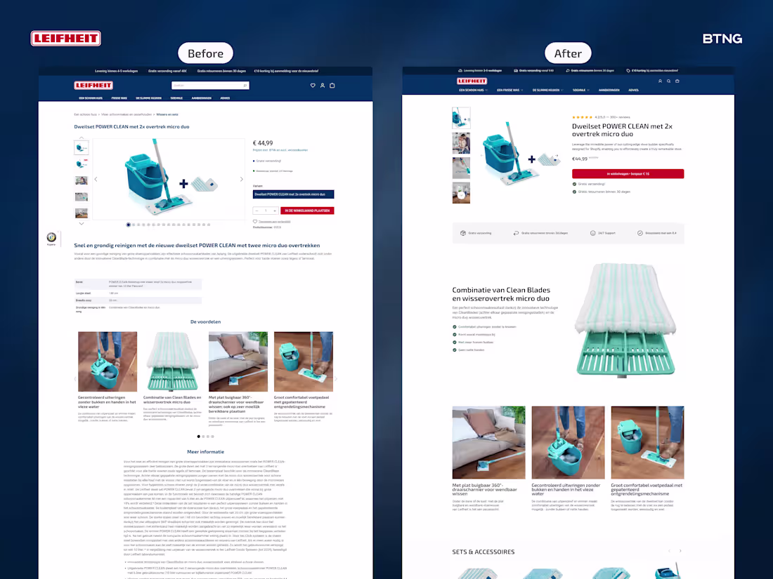 Cover image for Leifheit Product Page Redesign