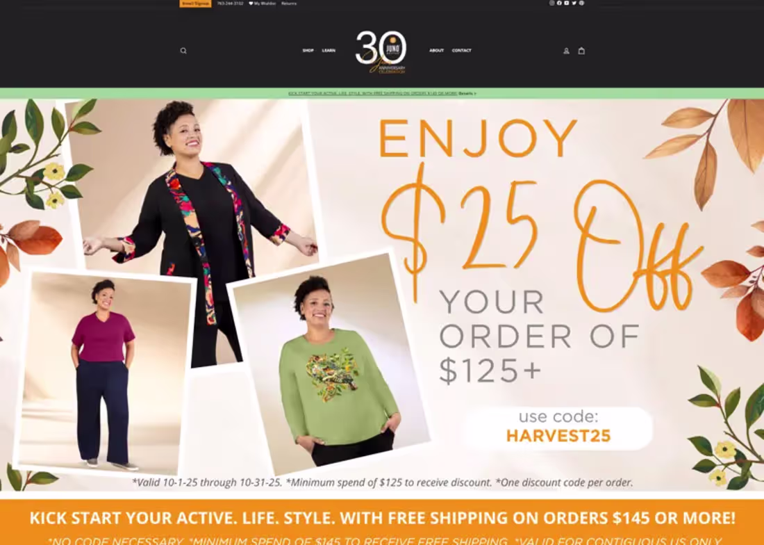 Cover image for Juno Active - PlusSize Activewear