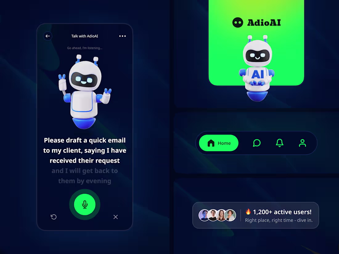 Cover image for AdioAI blends AI functionality with delightful design, redef...
