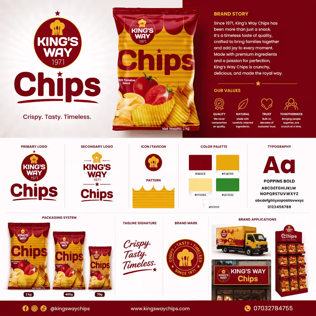 Cover image for King's Chips brand/product design