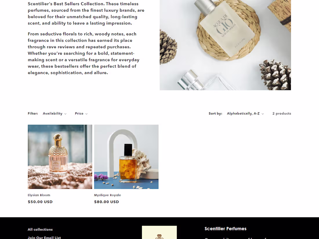 Cover image for Shopify Perfume website design
