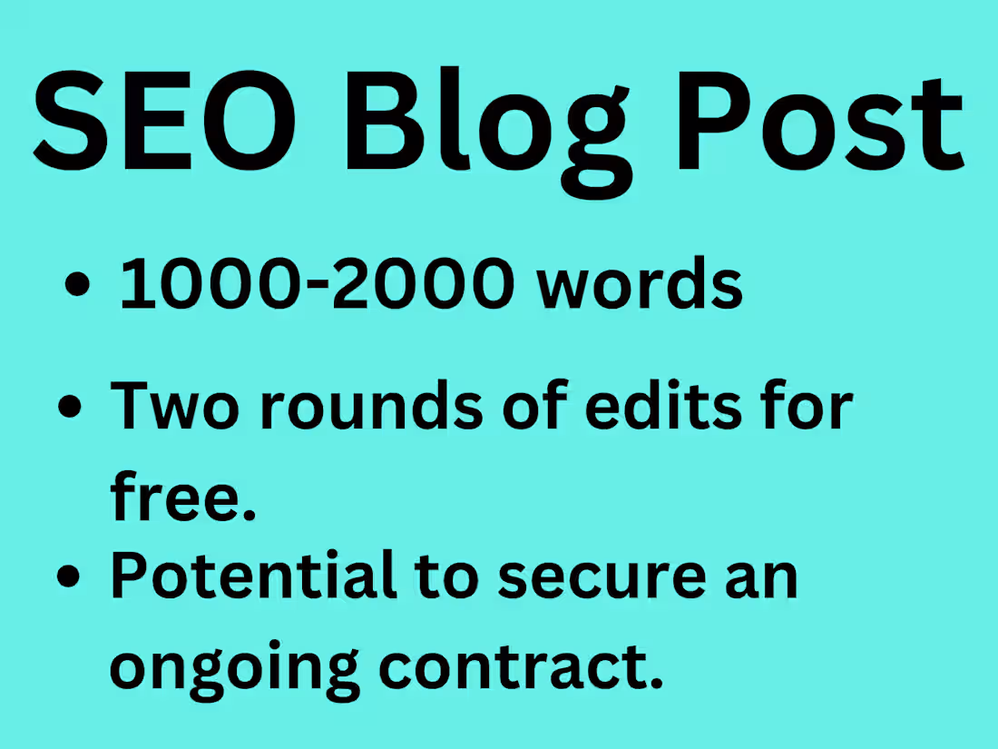 Cover image for Get a quality SEO blog post to engage and delight leads. 