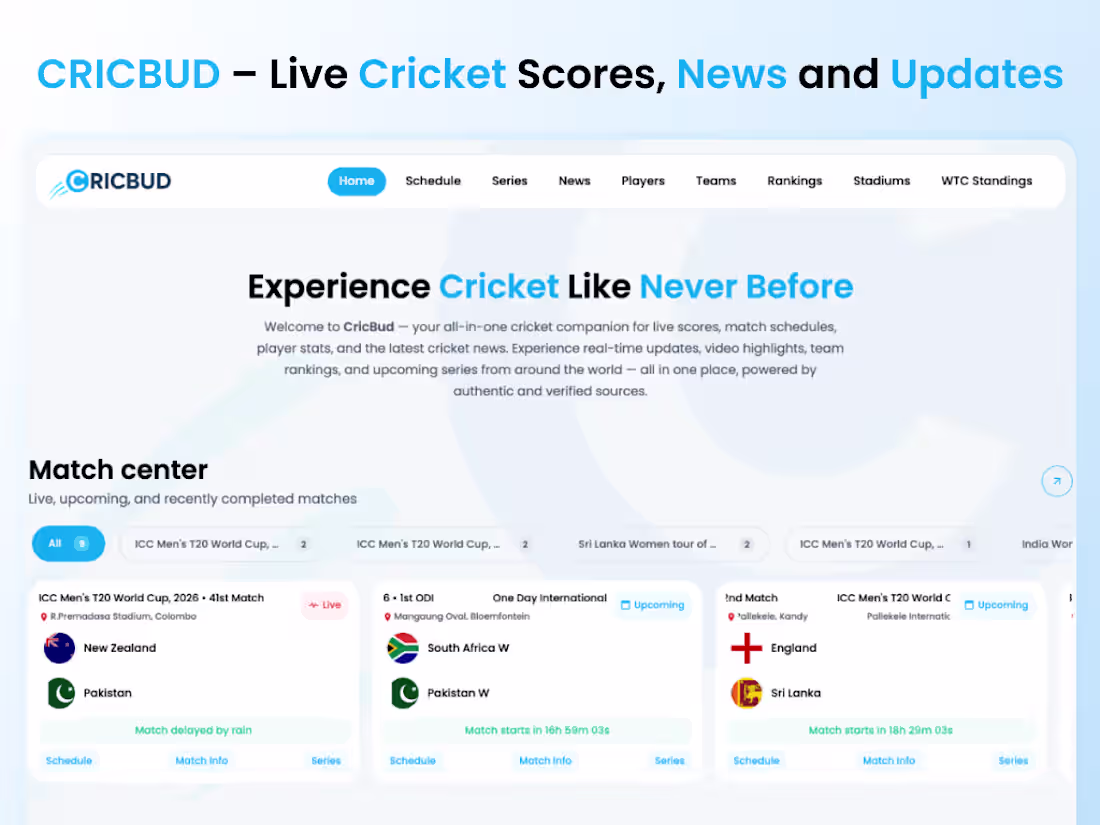 Cover image for CricBud is a cricket-focused digital