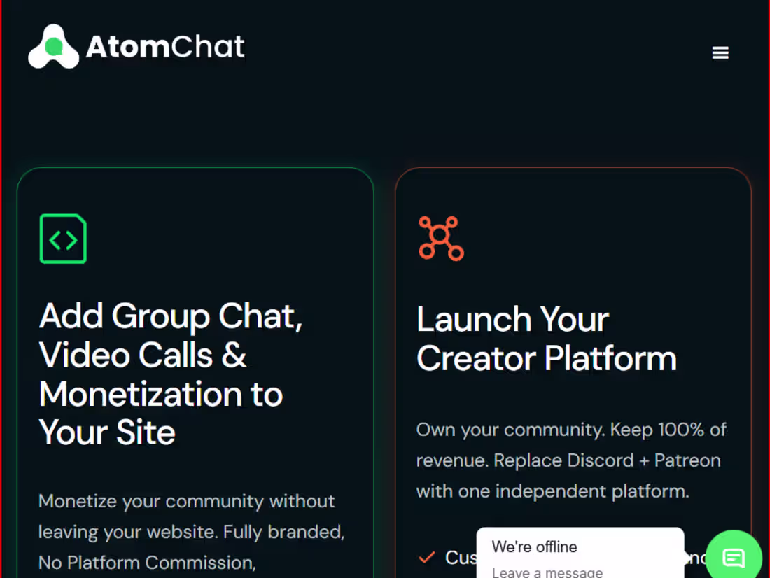 Cover image for AtomChat Real-Time Communication Platform Development