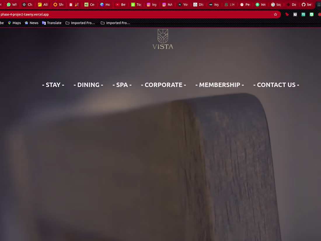 Cover image for Vista Hotels | Responsive Website