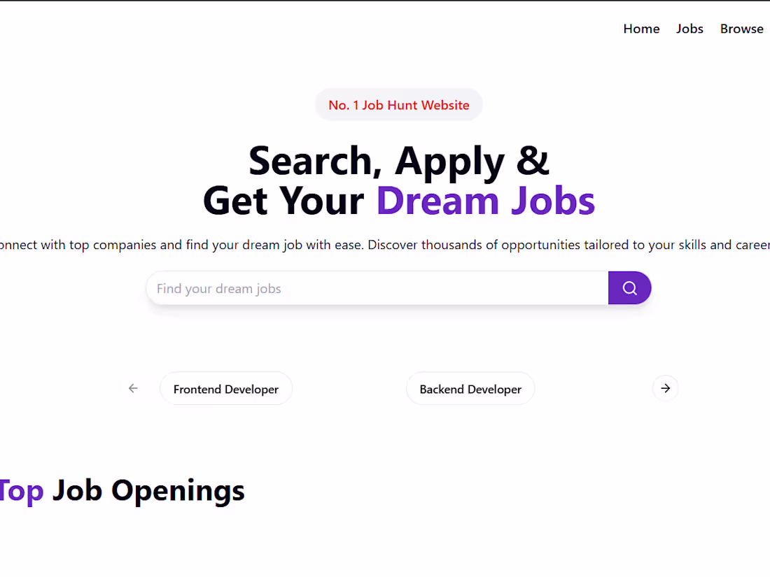 Cover image for Project — Job Portal Web Application