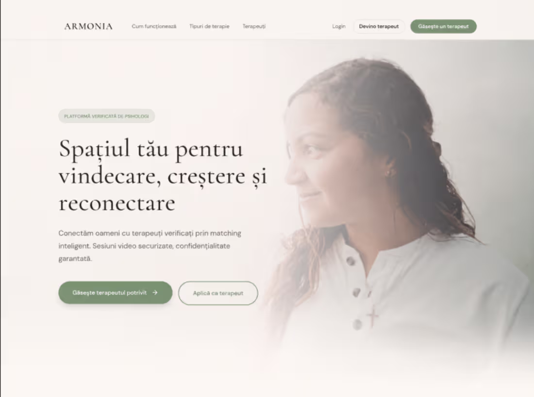 Cover image for Armonia — Modern Therapy Platform