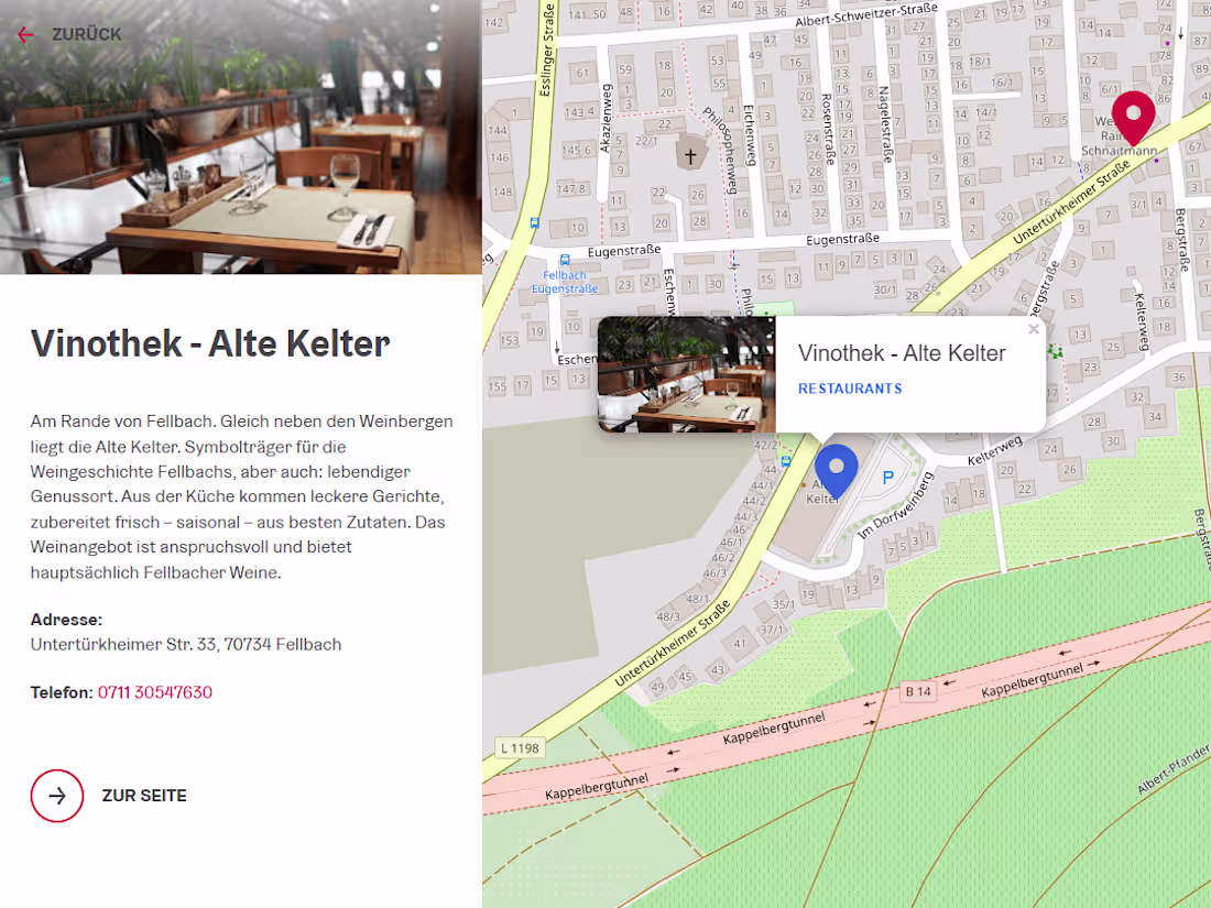 Cover image for Fellbach Erleben - Tourist locations map