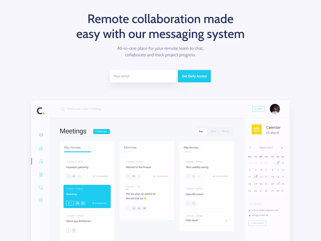 Cover image for Collabot website design