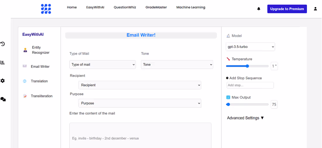 Cover image for EasyWithAI (AI Text Automation) Tech: React, Django, LLM, La...