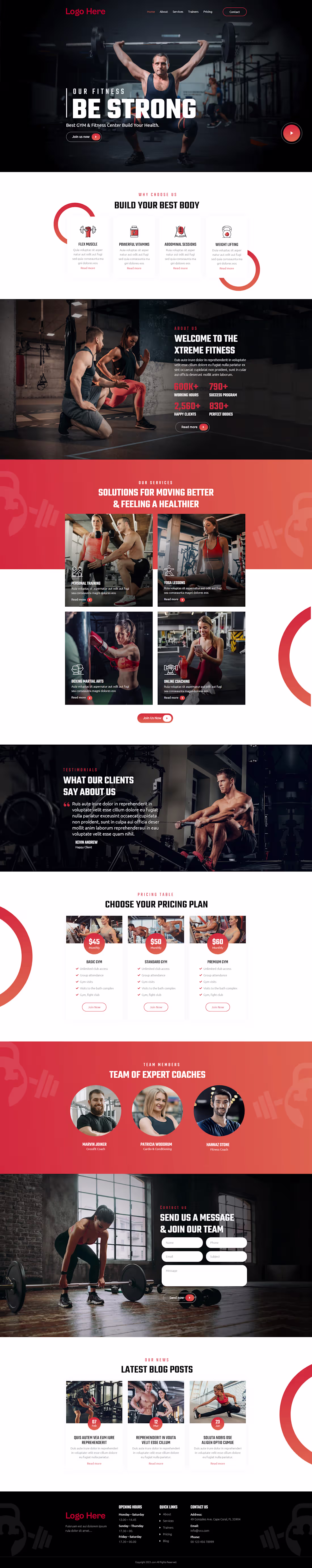 Cover image for Fitness Website