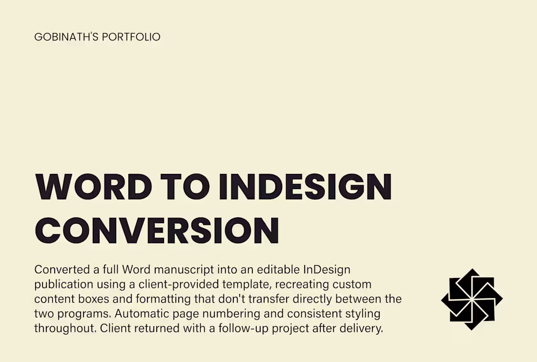Cover image for Transforming Word documents into professionally