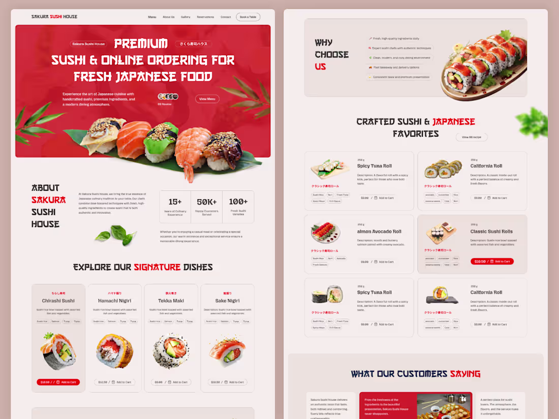 Cover image for Sakura Sushi House – Japanese