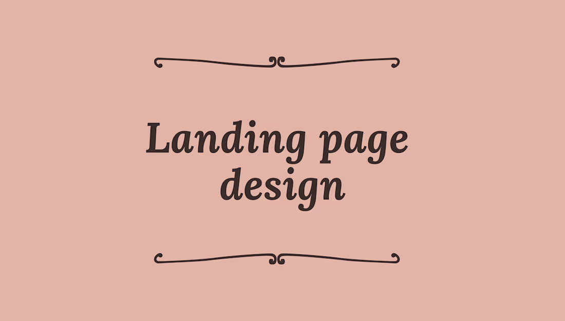 Cover image for Landing page design