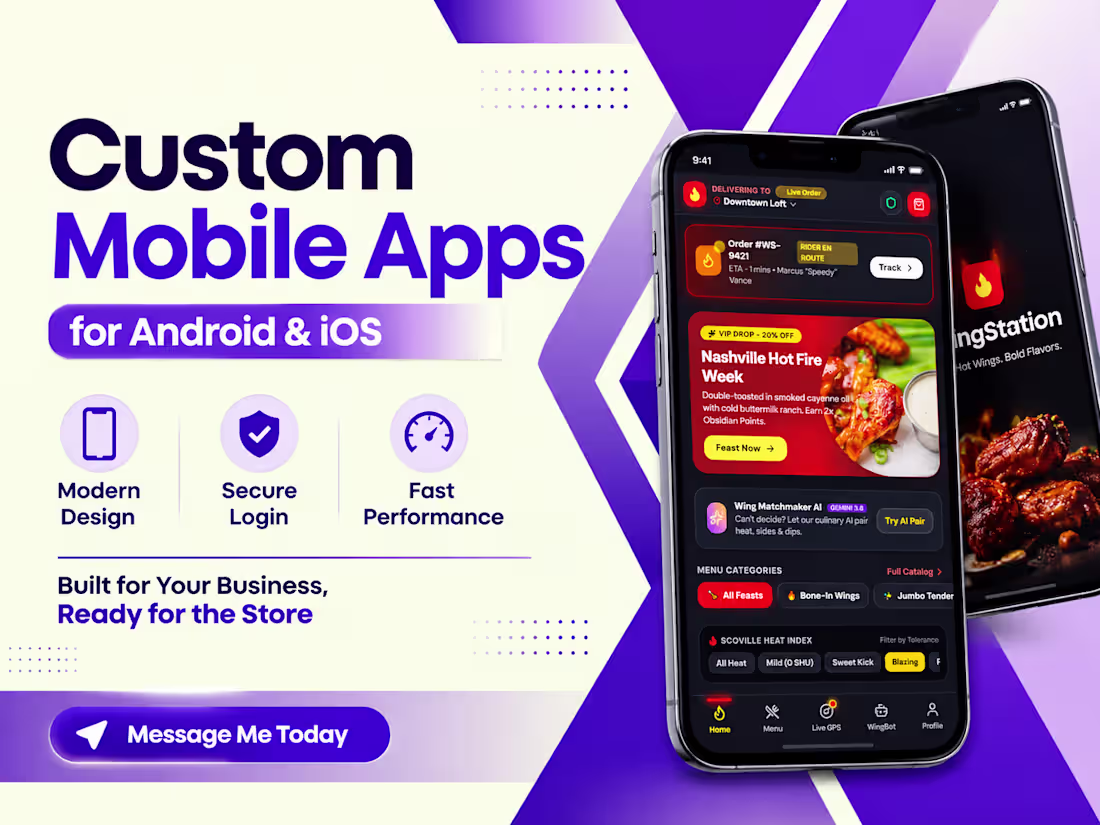 Cover image for Mobile App Development for Android & iOS (Fast, Clean & Modern)