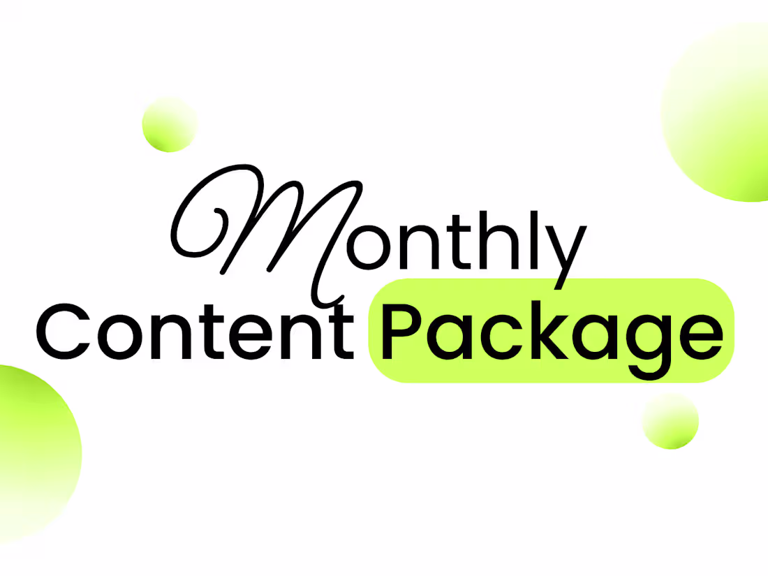 Cover image for Monthly Content Package