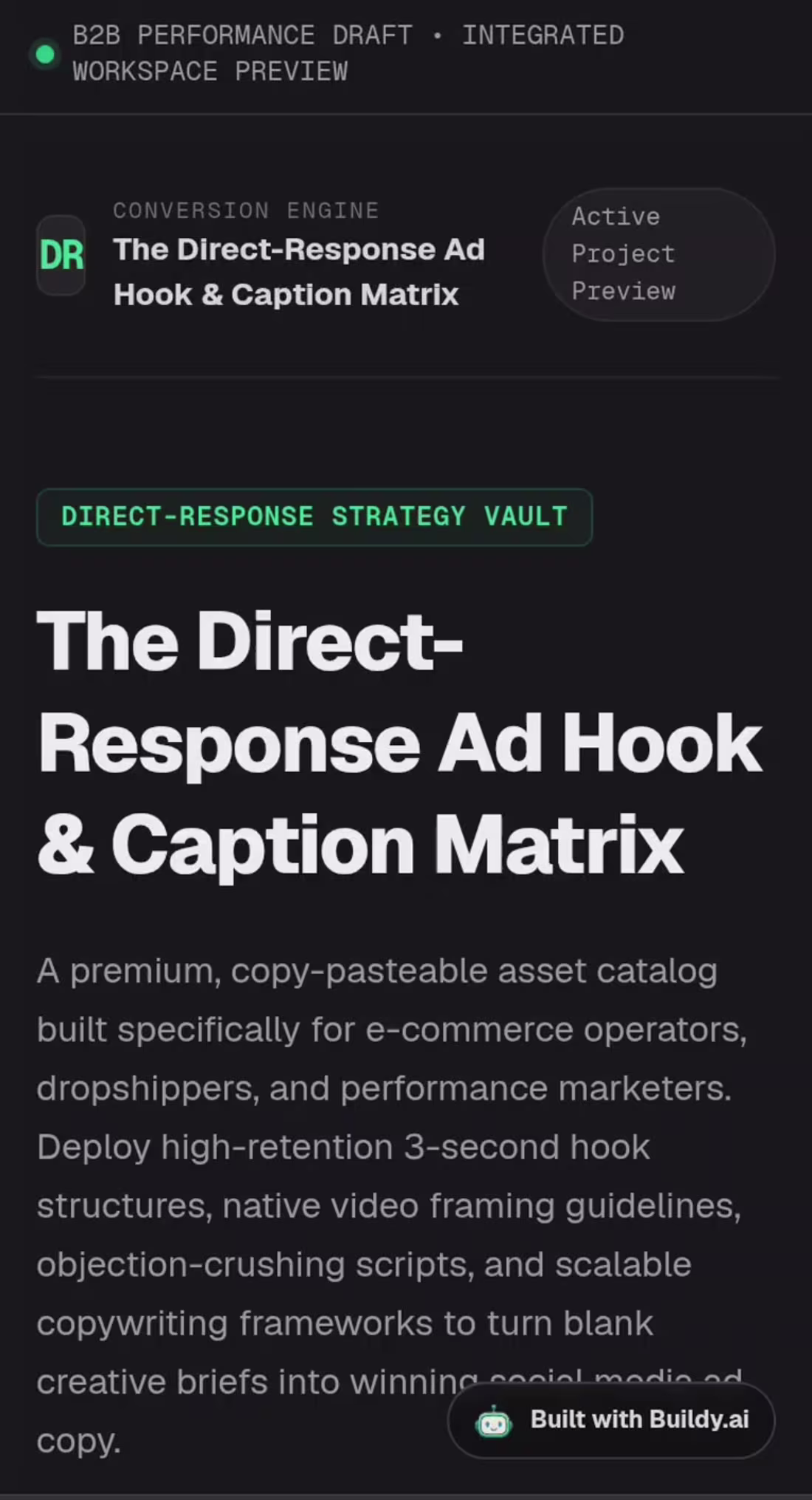 Cover image for Direct Response Matrix: AI Ad Copy Automation