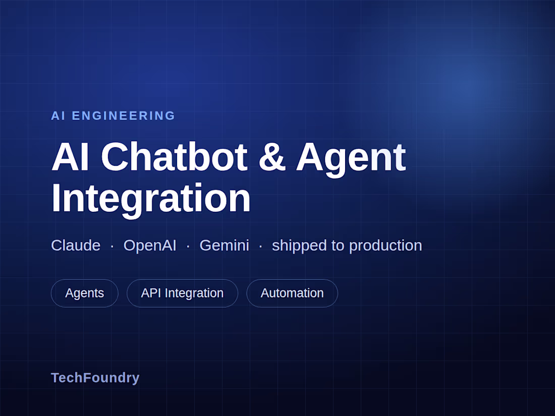 Cover image for AI Chatbot & Agent Integration