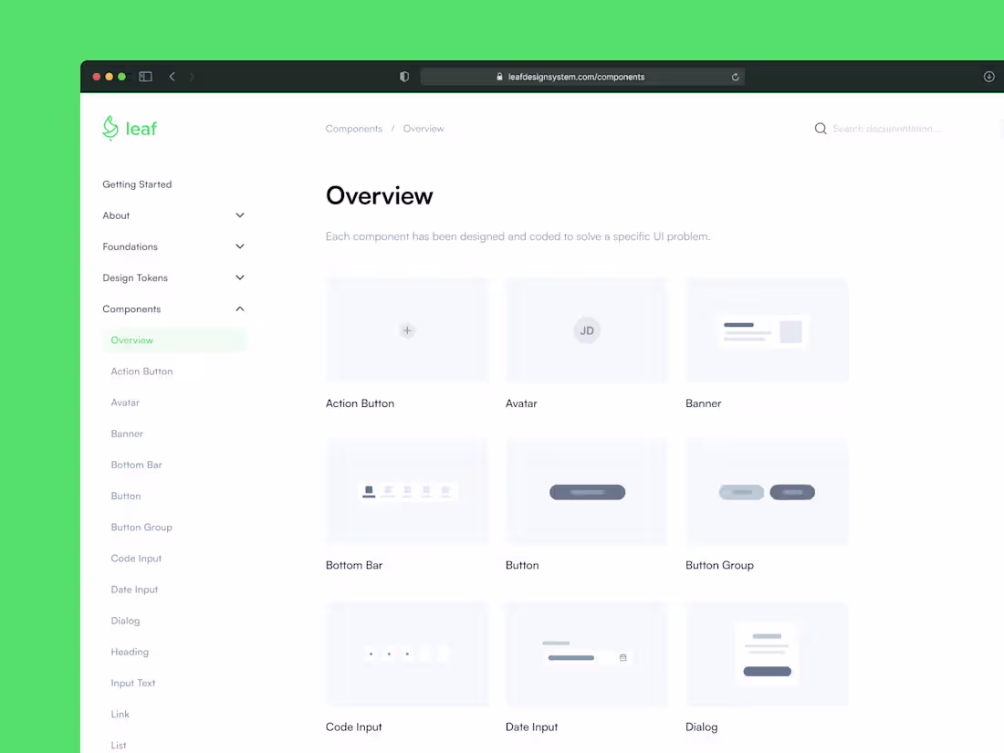 Cover image for Leaf Design System