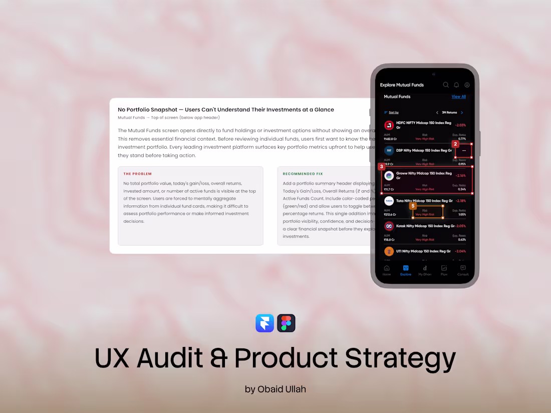 Cover image for UX Audit & Product Strategy
