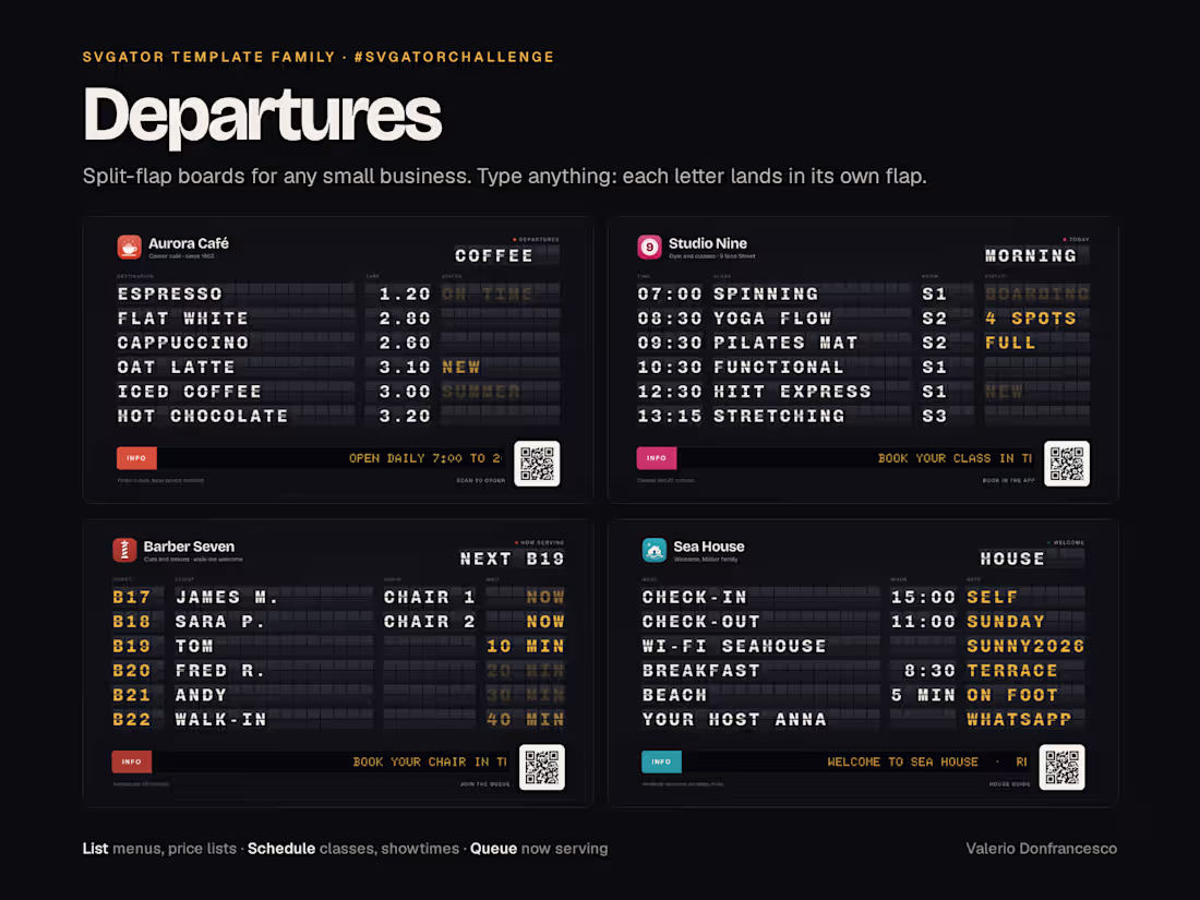 Cover image for Departures: split-flap boards for any