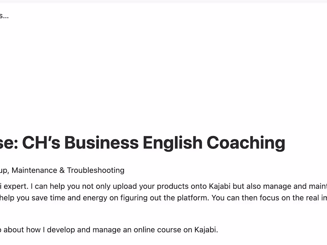 Cover image for You can find my demo course on Kajabi for the taste! Profoli...