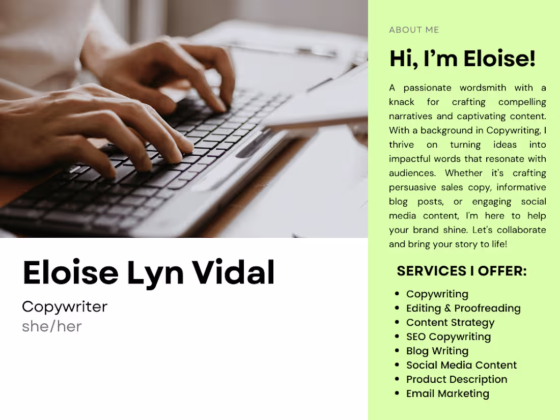 Cover image for Crafting Your Story: Dynamic Copywriting Solutions