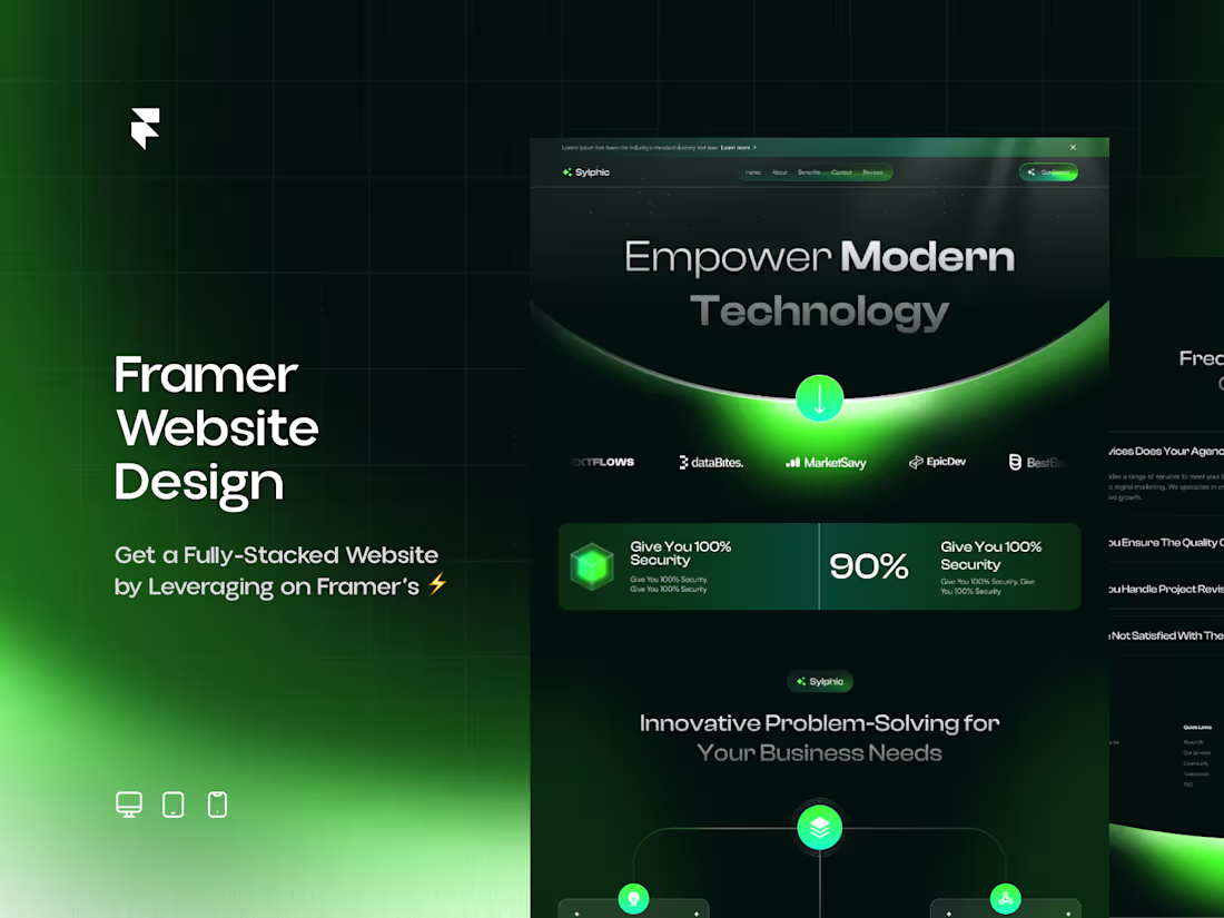 Cover image for I Will Create a Dark Style Landing Page With Framer
