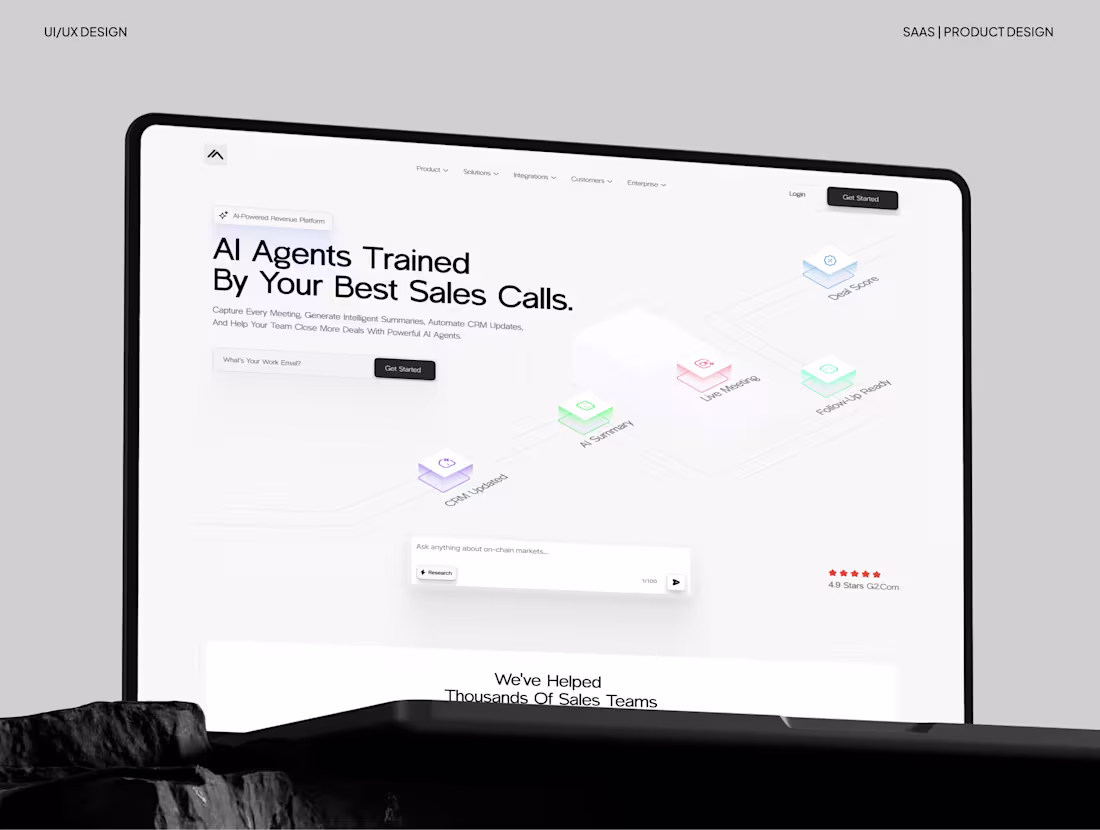 Cover image for SaaS UI/UX Design