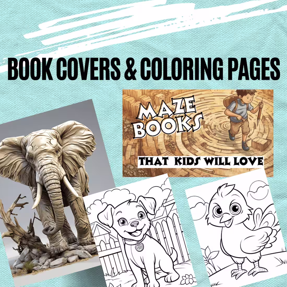 Cover image for Book Cover & Coloring Books