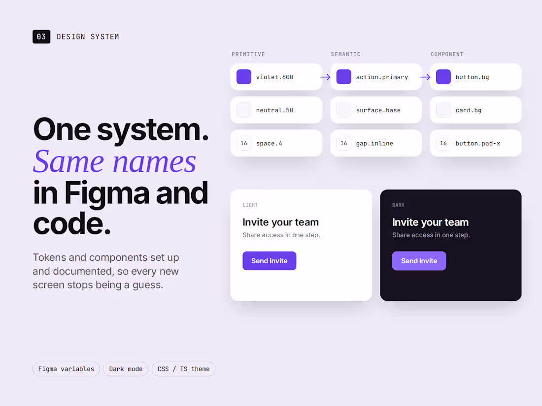 Cover image for Design system + tokens (Figma to code)