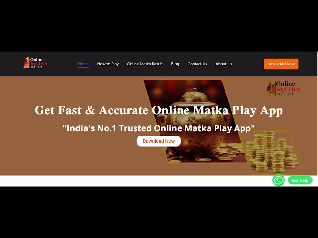 Cover image for Landing Page for Online Matka Play App (WordPress)
