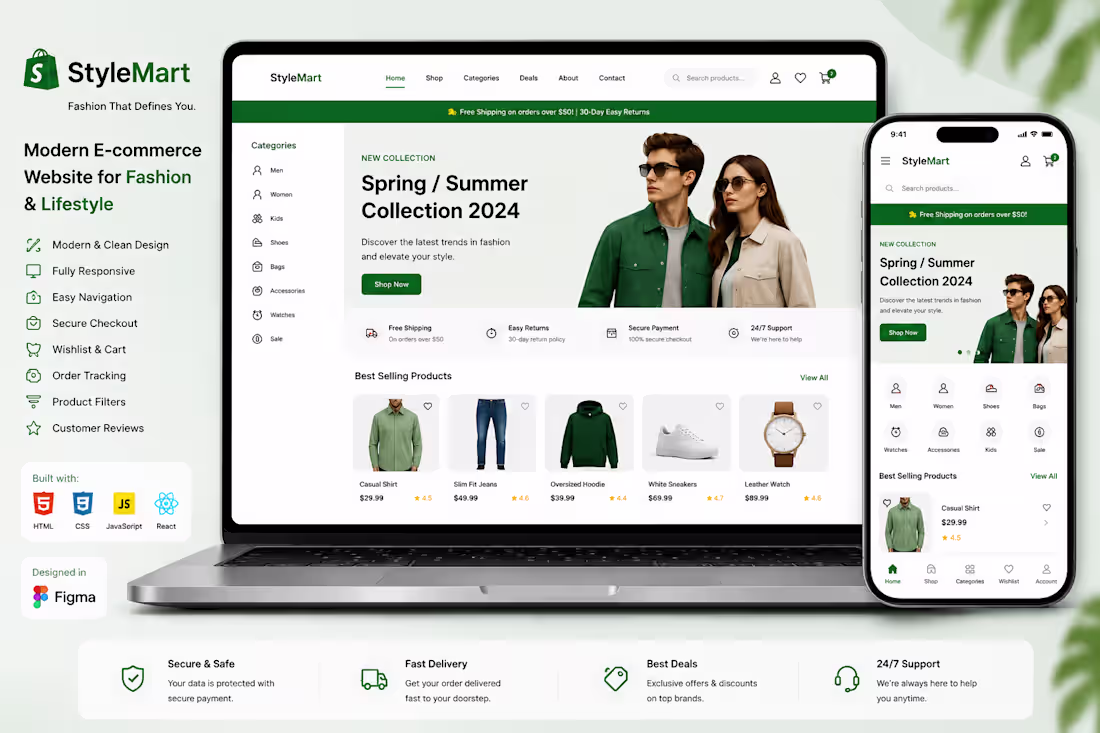 Cover image for StyleMart – 
Modern Fashion E-commerce