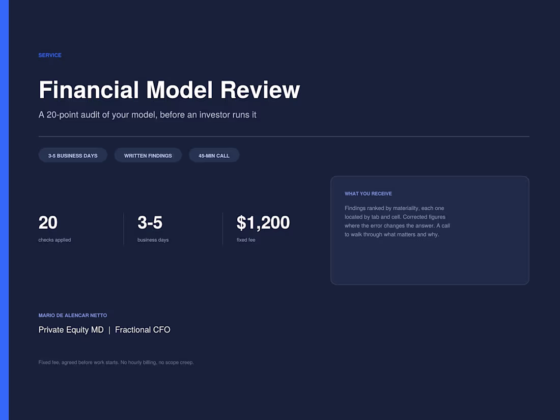 Cover image for Financial Model Review