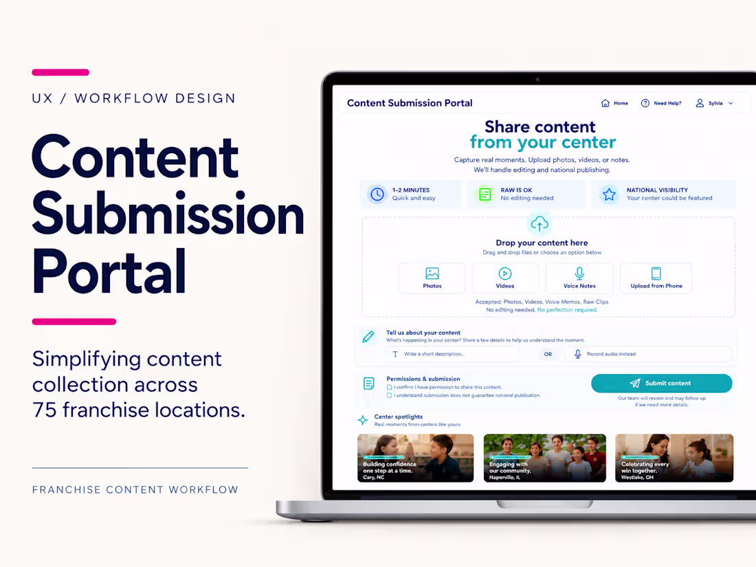 Cover image for Centralized Content Submission Portal Design