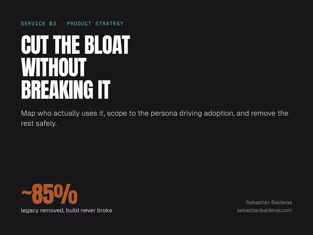 Cover image for Product de-scoping — cut the bloat without breaking a live build