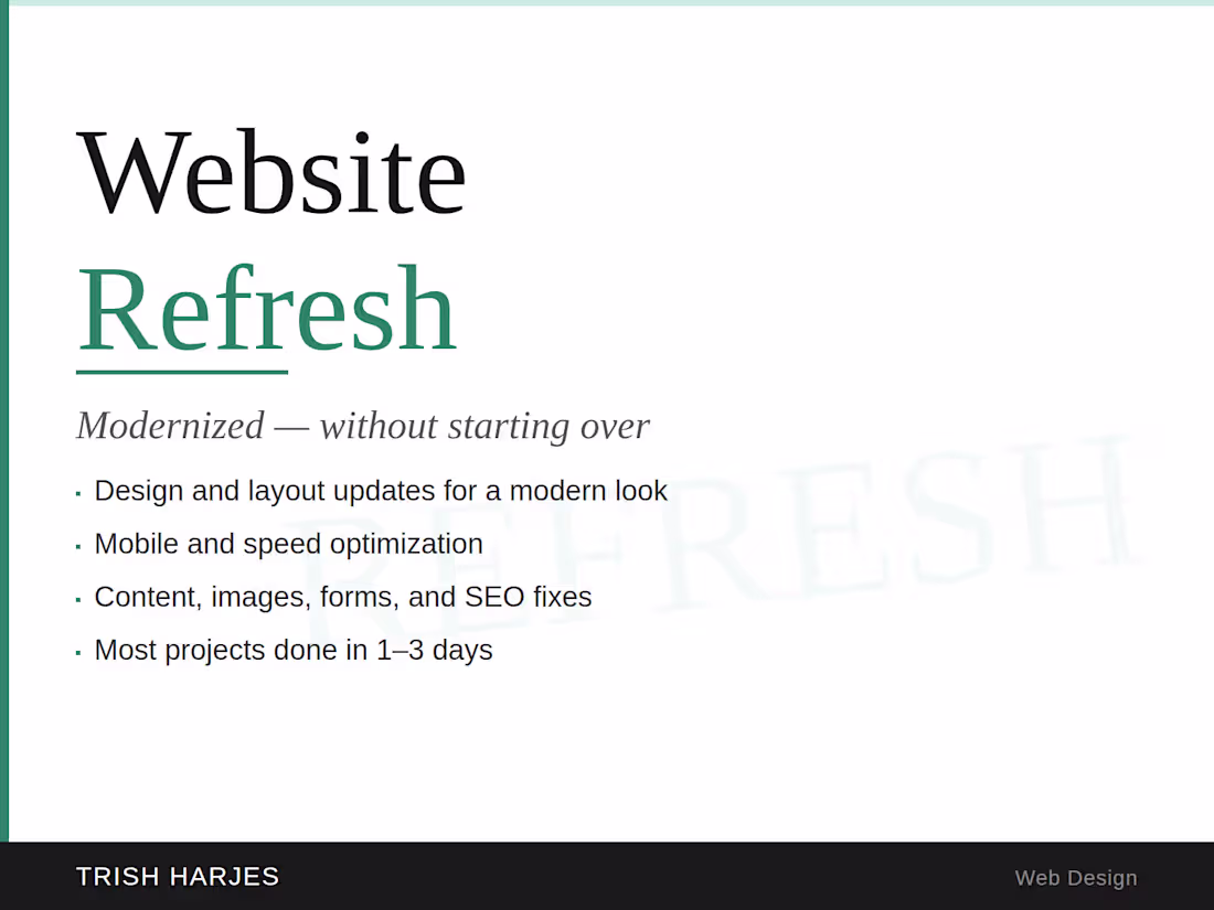 Cover image for Website Refresh