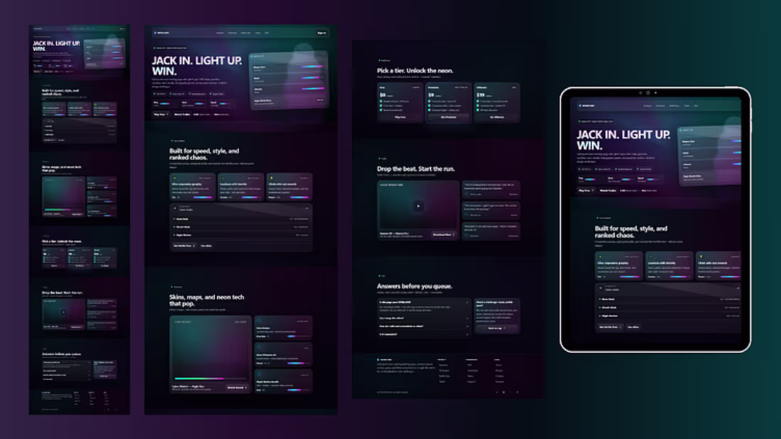 Cover image for Next-Gen Gaming SaaS Landing Page