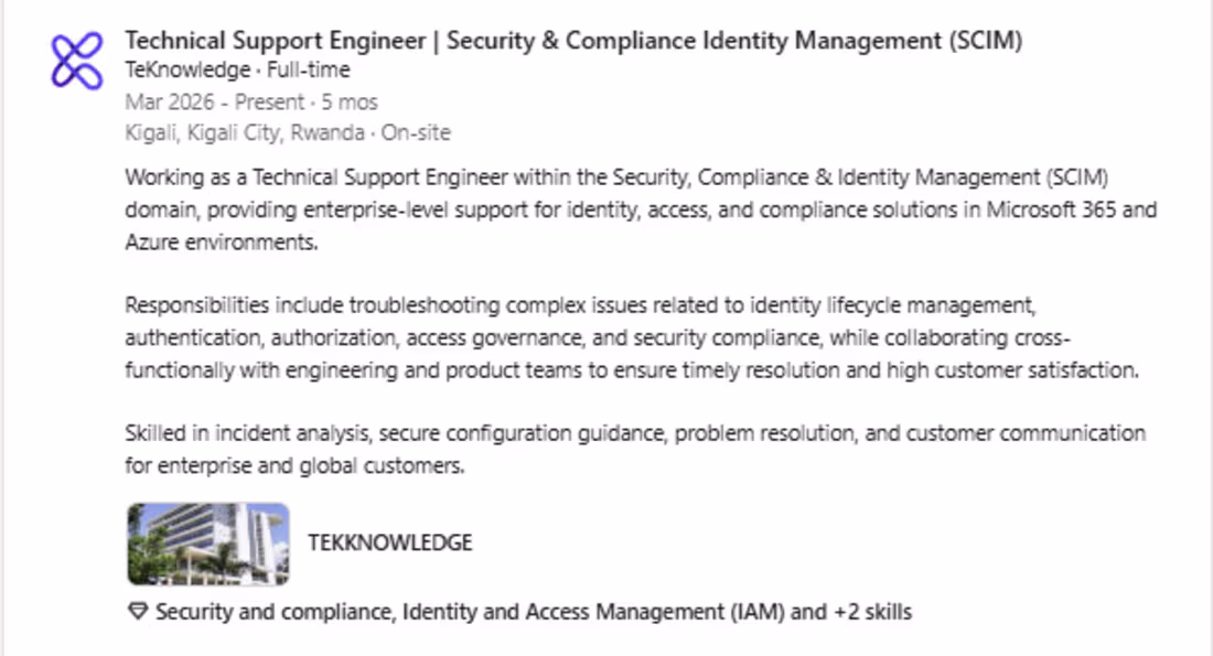Cover image for Technical Support Engineer | Security