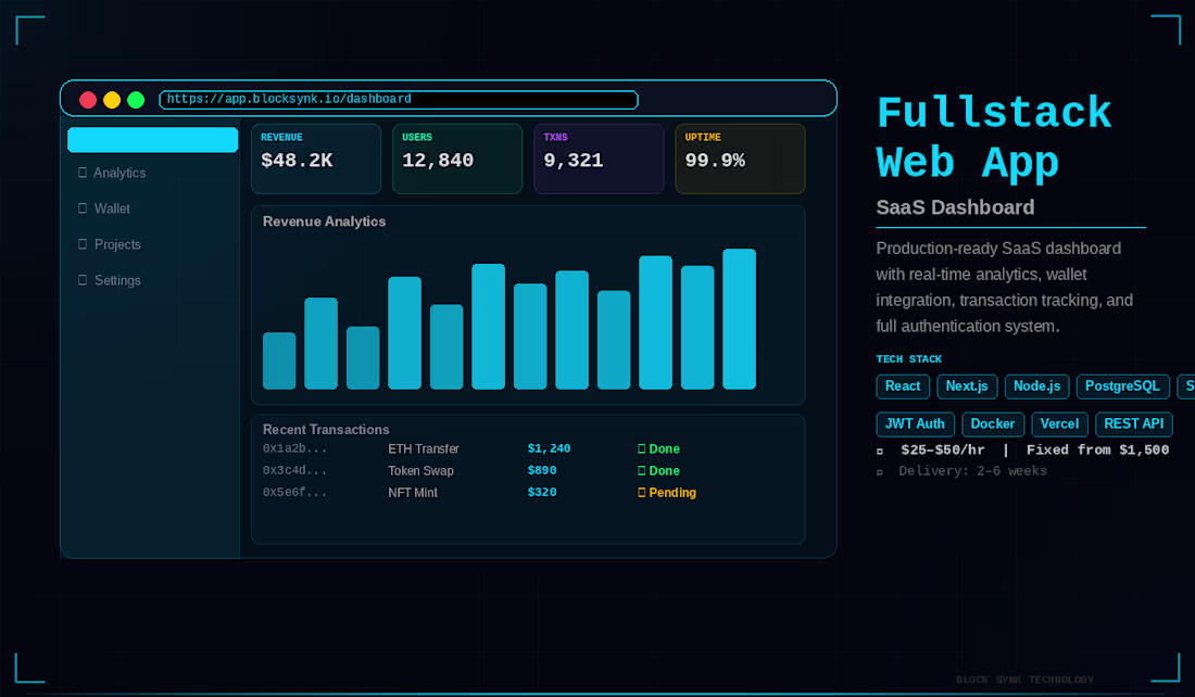 Cover image for FullStack Web Application Development