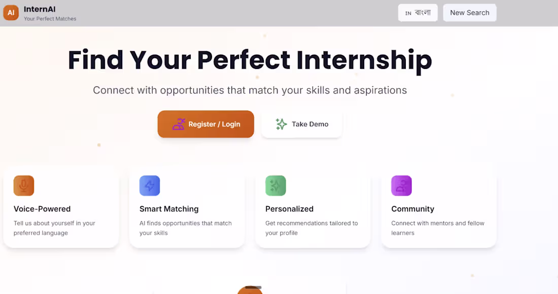 Cover image for Built an AI internship matcher,