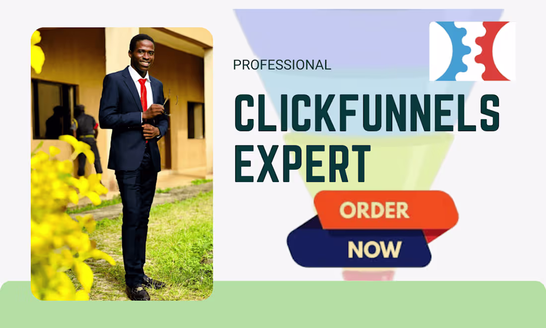 Cover image for ClickFunnels Expert, clickfunnel sales funnel, landing page