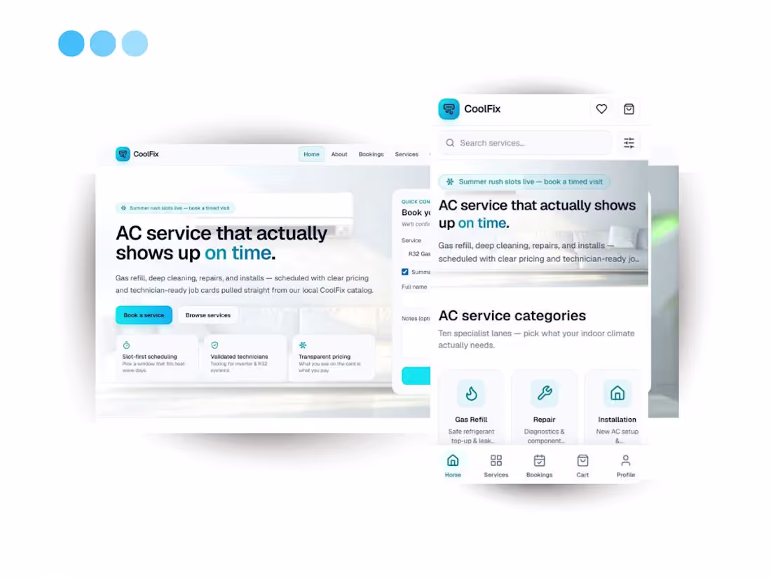 Cover image for ❄️ AC Services Booking Platform
Still