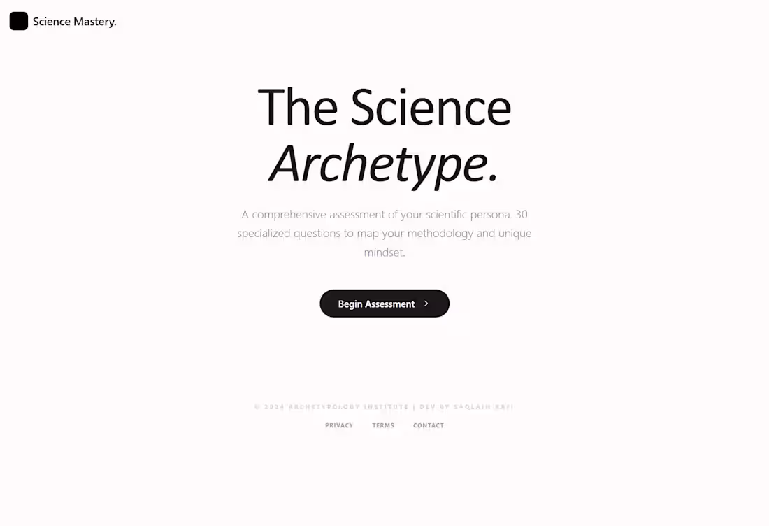Cover image for Project: The Science Archetype —