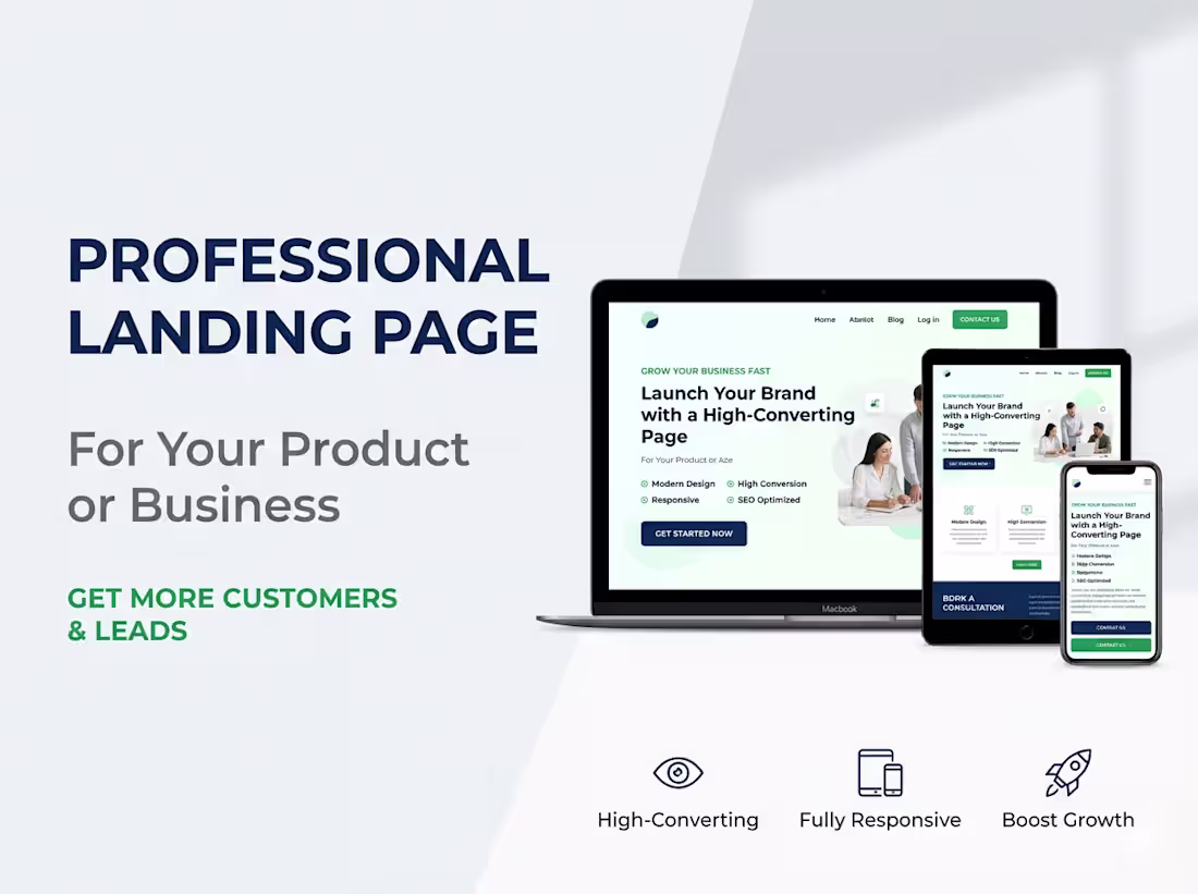 Cover image for Professional Landing Page for Your Product or Business