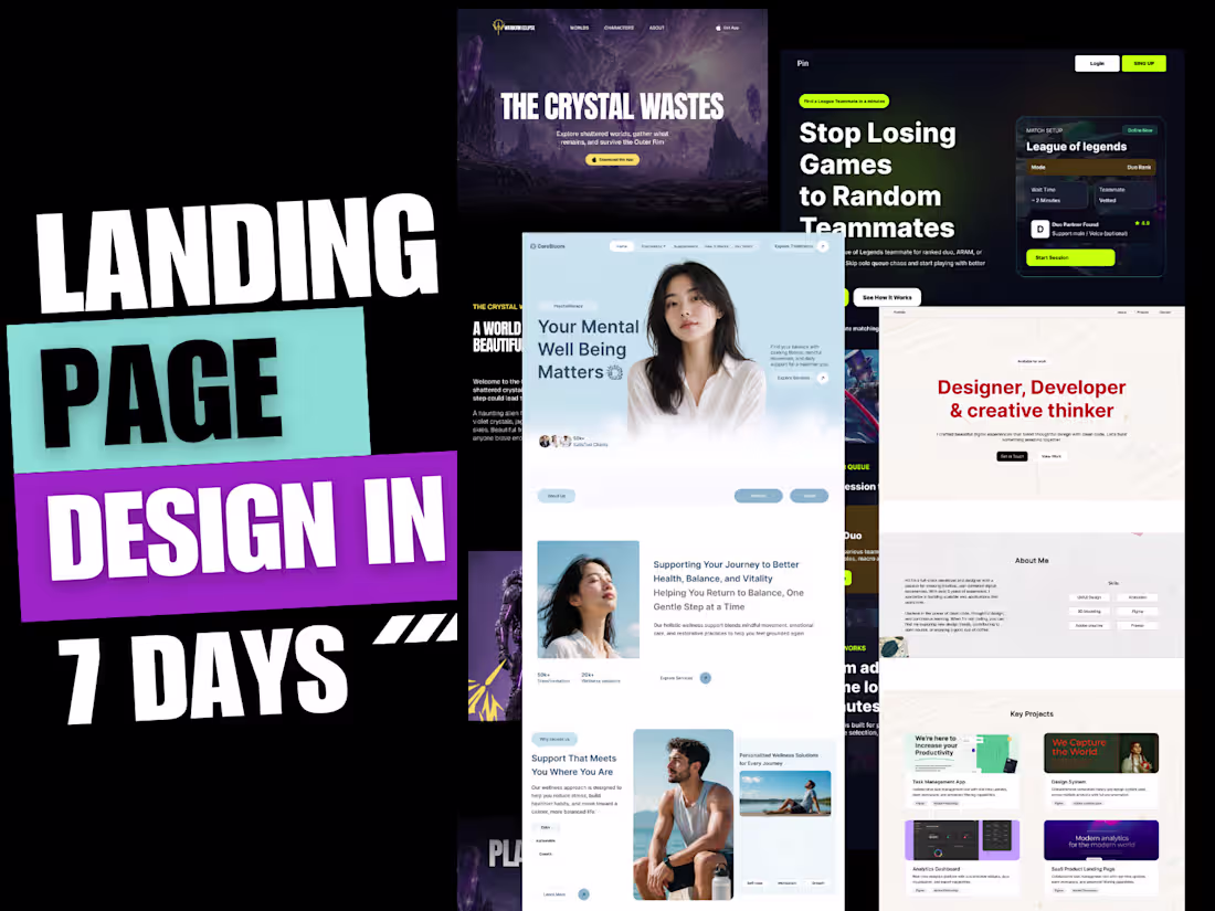 Cover image for  Framer Landing Page Design in 7 Days